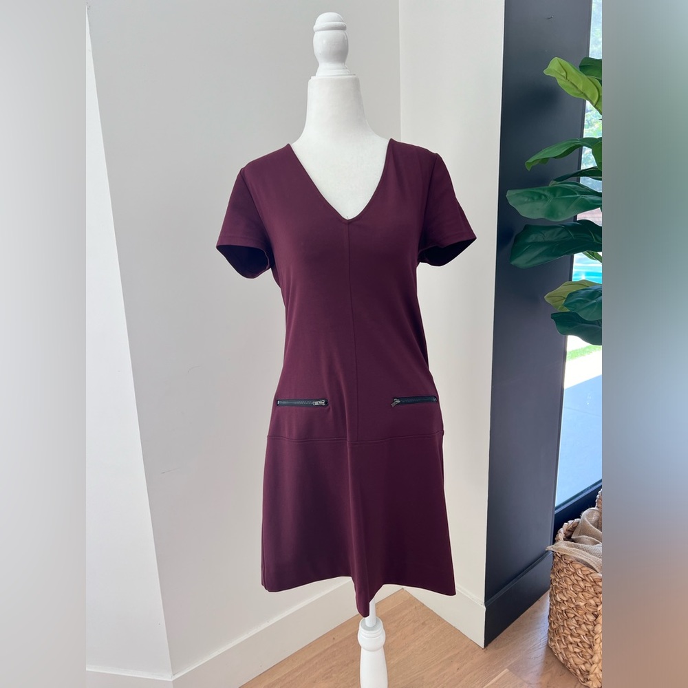 Maroon business casual dress
